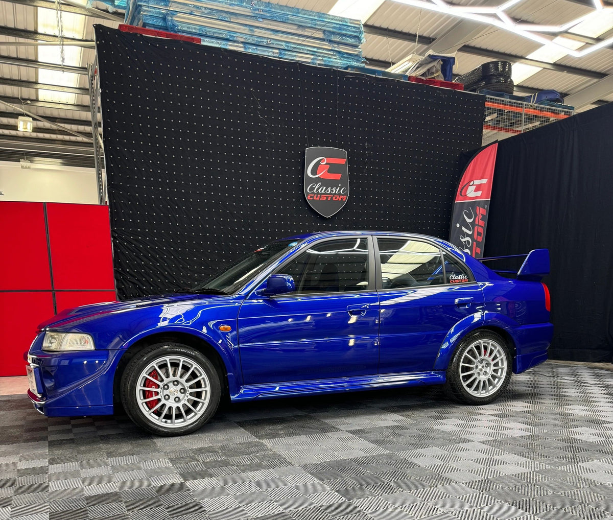 Blue Mitsubishi Lancer Evolution VI Classic Custom build