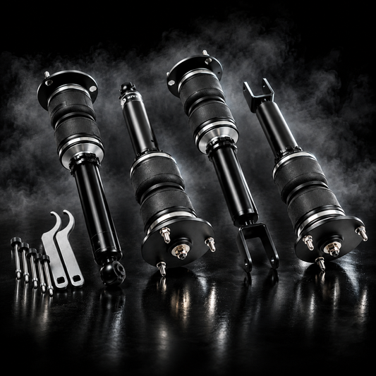 Lexus LS460 (UCF40/41) RWD 2007–2017 complete air ride kit in a black smoky studio