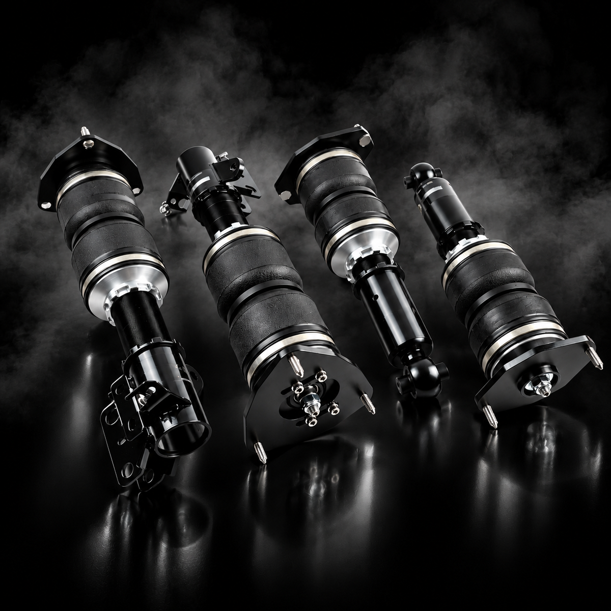Toyota GR86 (ZN8) 2021–Present complete air ride kit in a black smoky studio