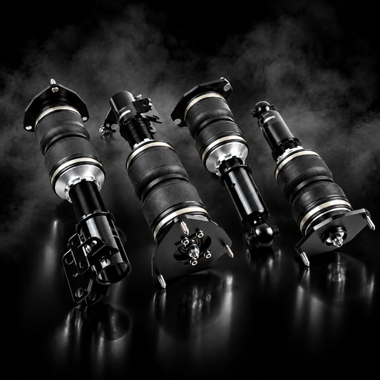 Toyota GR86 (ZN8) 2021–Present complete air ride kit in a black smoky studio