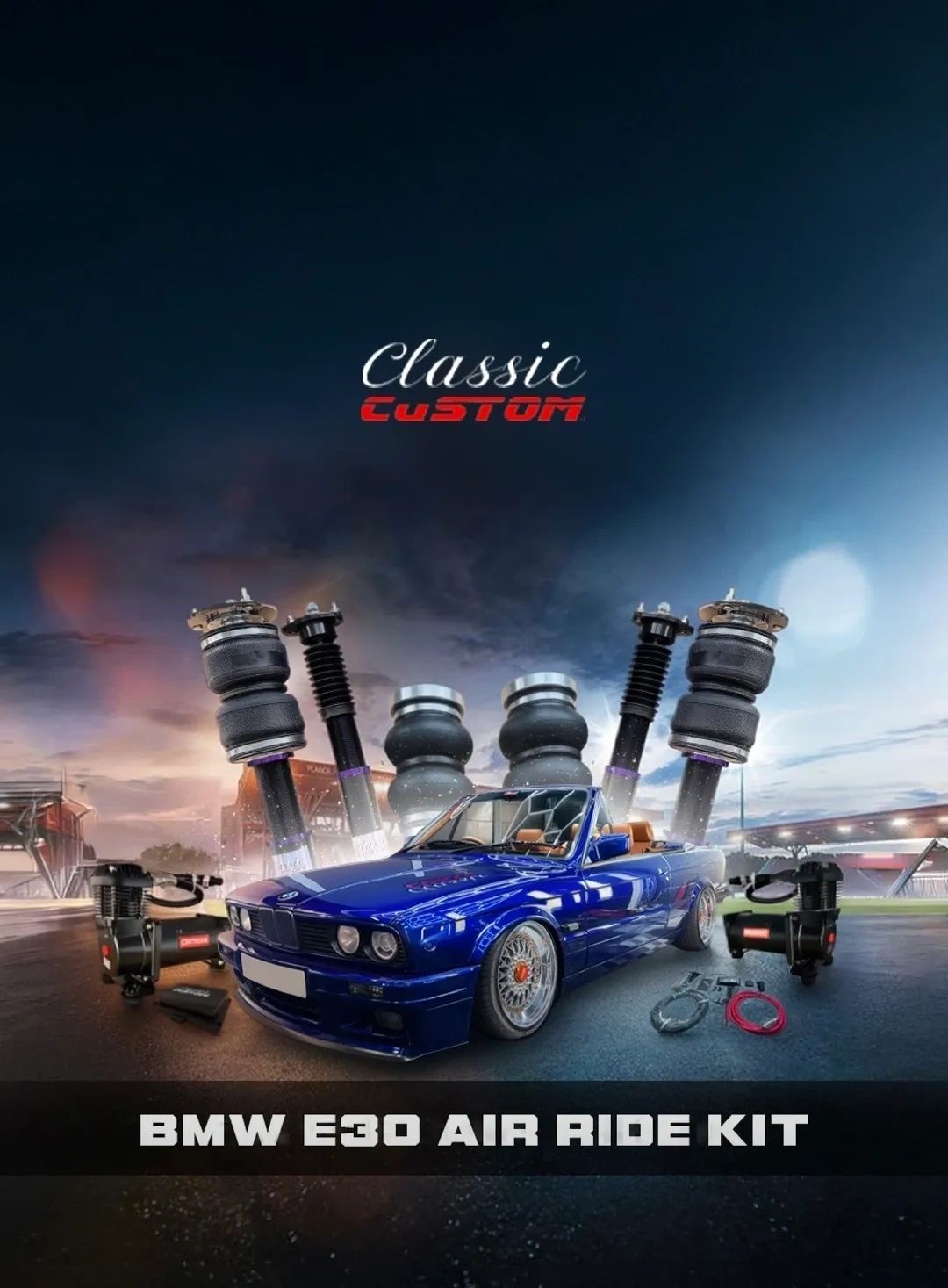 BMW E30 Air Ride Complete Kit incl. Management product image