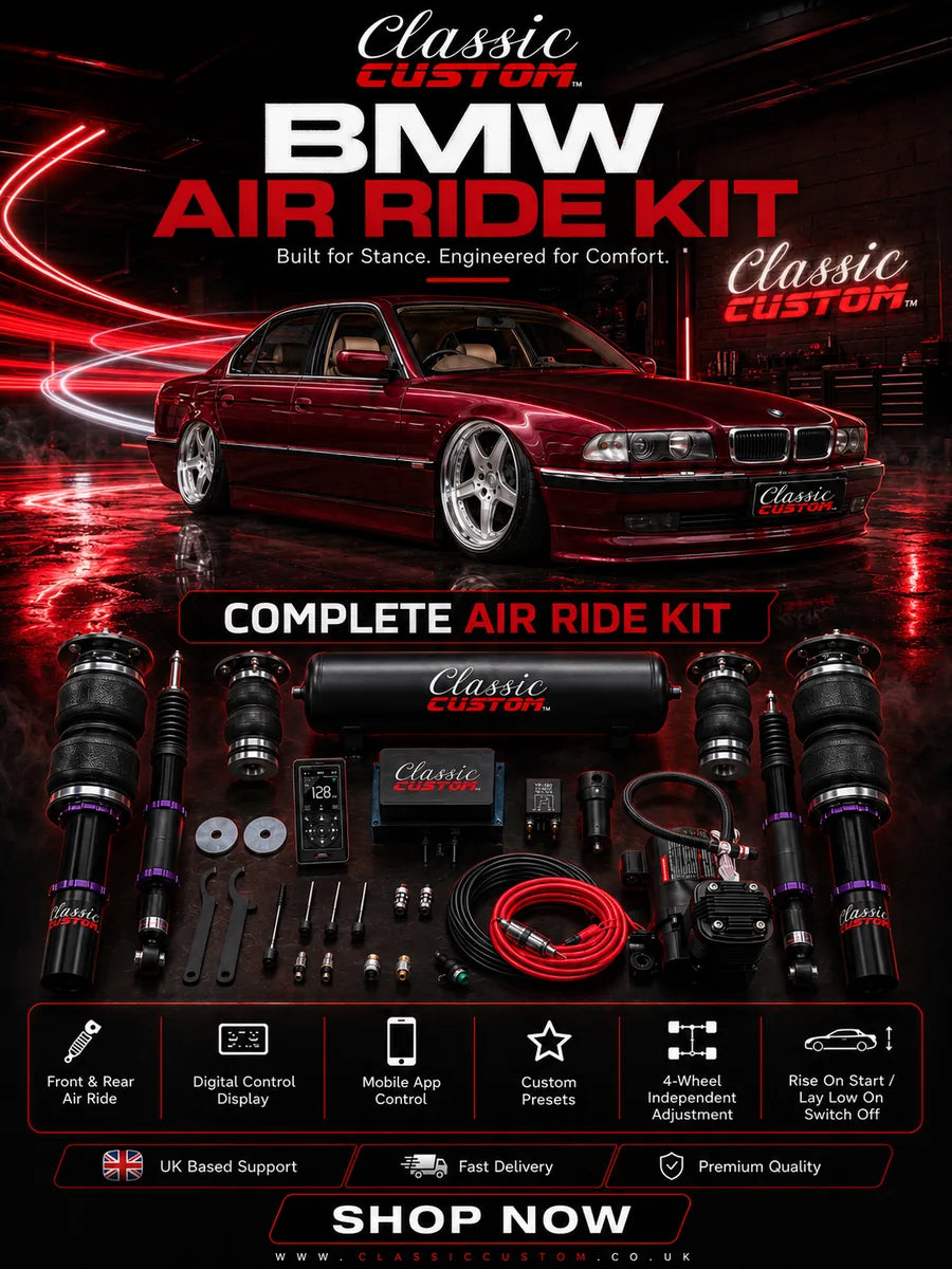 BMW E38 air ride package banner